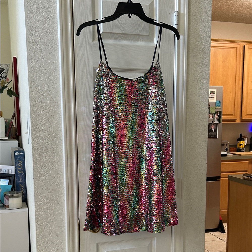 Honey and Rosie Multicolor Sequin Dress